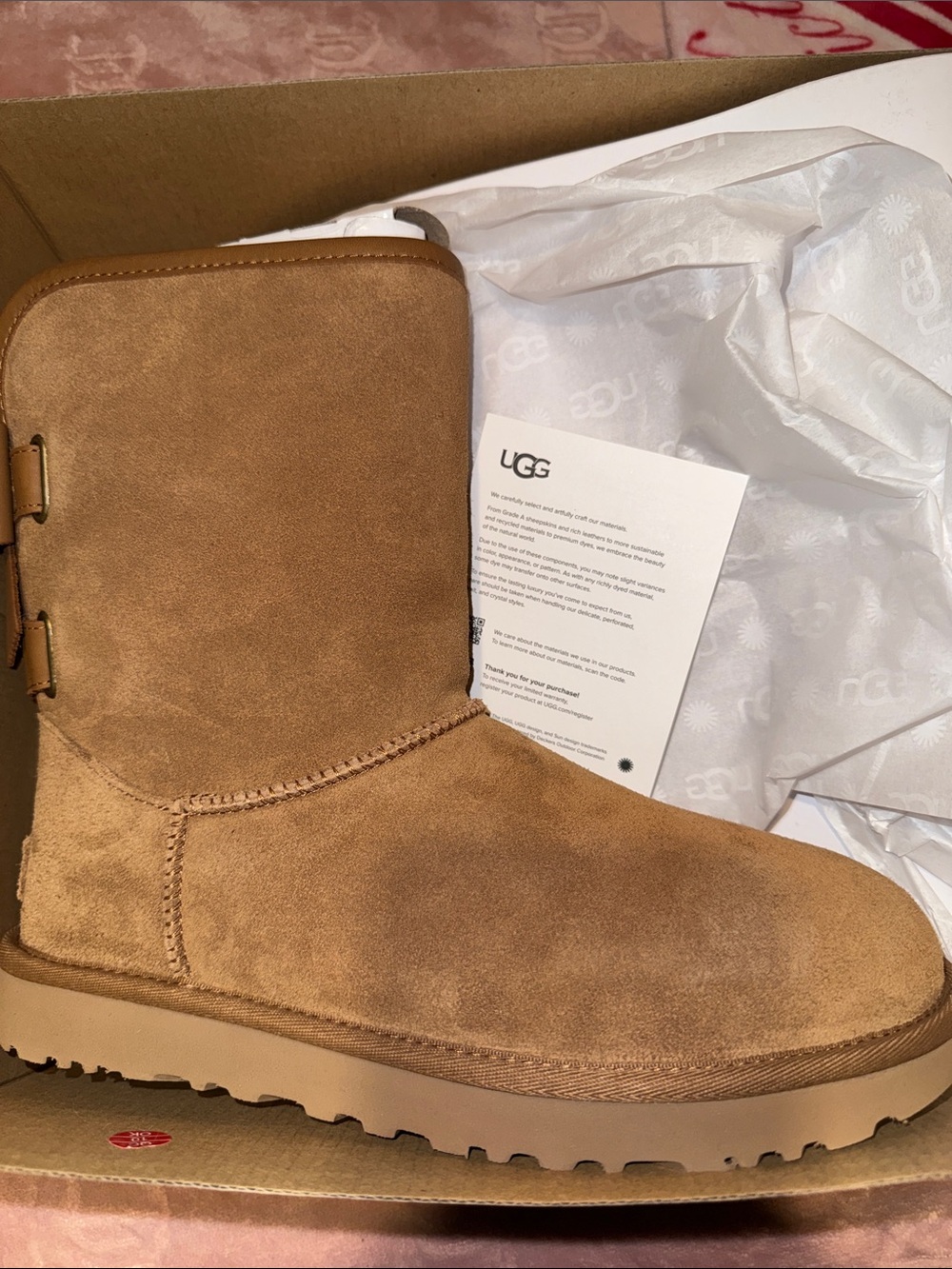 UGG Chestnut Suede Short Boot